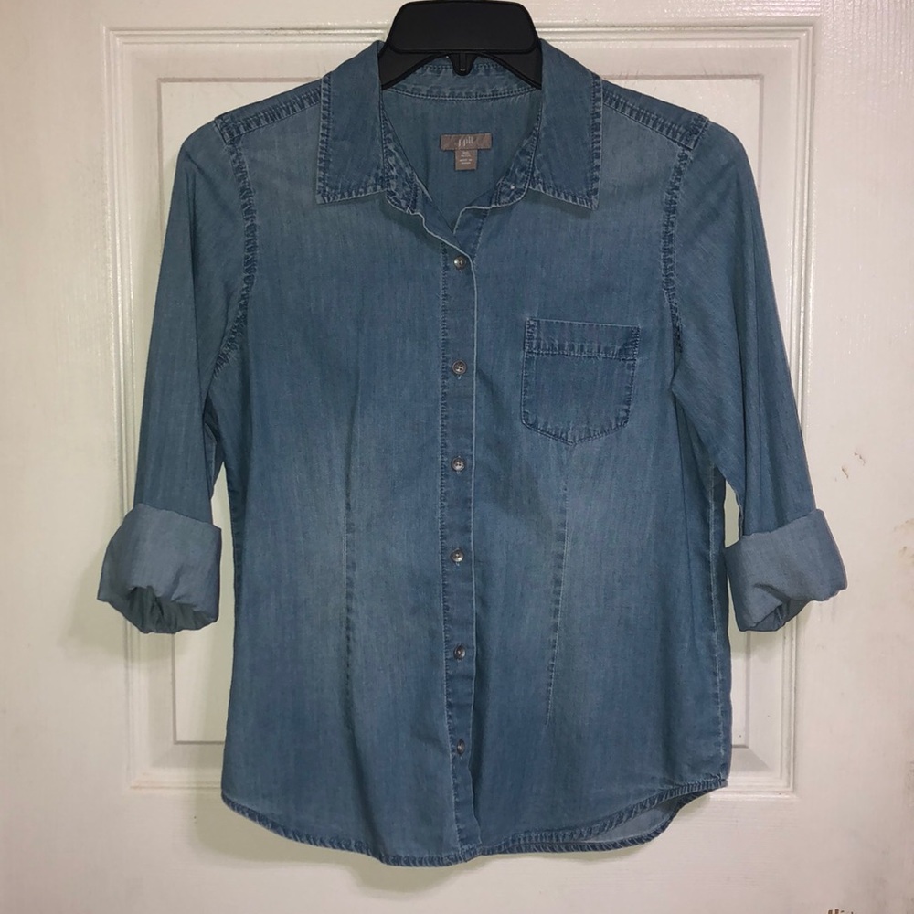 J.Jill Size XS Button Down Jean Shirt